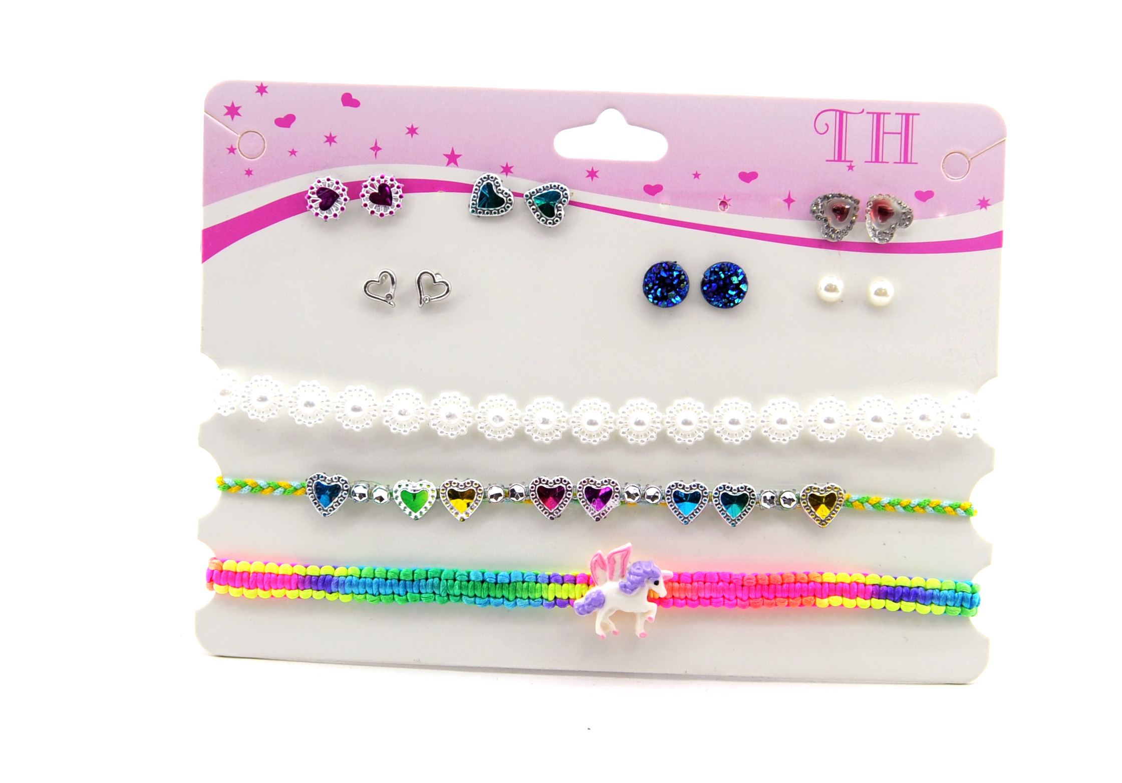 Trio choker and six-on earring set
