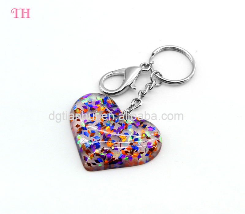 Glitter Heart key chain